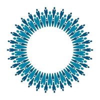 People around the globe,Group persons in circle,holding hands.The summit workers are meeting in the same power room. vector