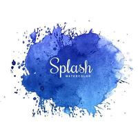 Abstract splash watercolor blue design