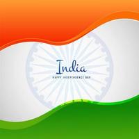 Indian flag wave background vector