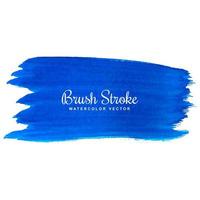 Modern blue watercolor brush stroke vector