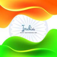 Tri Color National Flag Design for 15th of August  Independence day vector