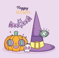 Cute Halloween poster vector