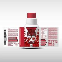 Bottle label design, Packaging design template, Label design, mock up design label free vector template