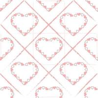 seamless valentine pattern background with pink heart frame vector