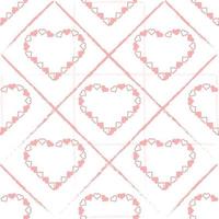 seamless valentine pattern background with pink heart frame vector