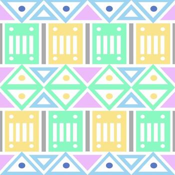 Fondo de patrón nativo multicolor transparente con forma geométrica vector