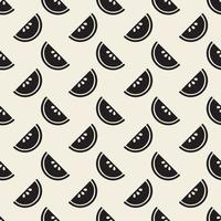 seamless monochrome slice of fruit pattern backgroud vector