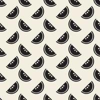 seamless monochrome slice of fruit pattern backgroud vector