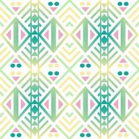 seamless multicolour native pattern background with geometric shape vector