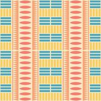 seamless multicolour native pattern background with geometric shape vector