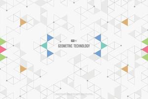 Abstract technology triangles decorative of business minimal design. illustration vector