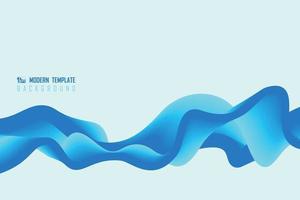 Abstract gradient blue of wavy pattern design background. illustration vector