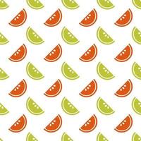 Rebanada colorida perfecta de fondo de patrón de fruta vector