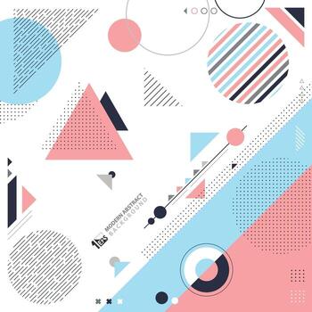 Abstract of geometric pattern design with elements decoration artwork. illustration vector