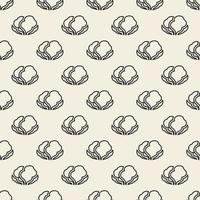 Print seamless monochrome vegetable stamp pattern background vector