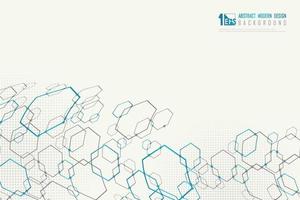 Abstract hexagonal of modern technology design decoration background. illustration vector