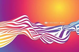 Abstract colorful wavy line of fluid design background. illustration vector