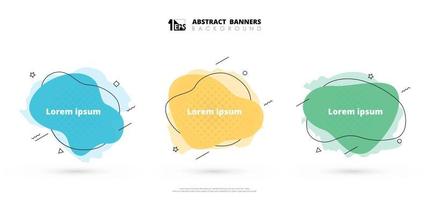 Abstract modern flyer elements of geometric decoration background. illustration vector