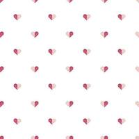 seamless valentine day pattern background with glitter heart stamp vector