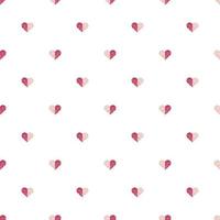 seamless valentine day pattern background with glitter heart stamp vector