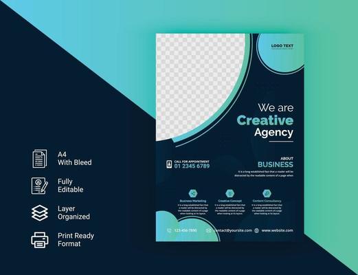 Corporate business modern flyer template