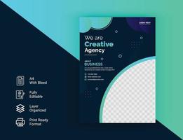 Corporate business modern flyer template vector