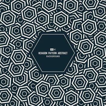 Abstract minimal hexagonal pattern design cover artwork background. illustration vector