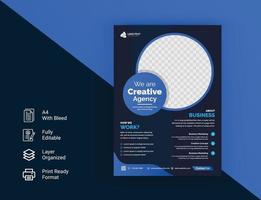 Corporate business modern flyer template vector