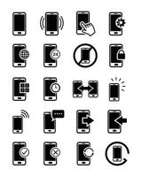smartphone interface icon set vector