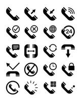 phone interface icon set vector