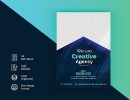 Corporate business modern flyer template vector