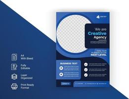 Corporate business modern flyer template vector