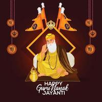 Happy gurpurab celebration background vector
