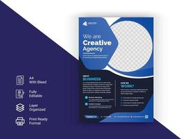 Corporate business modern flyer template vector