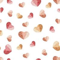 seamless glitter valentine day pattern background with gradient heart shape vector