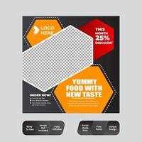 Social Media Food Template vector