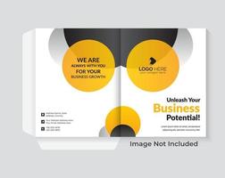 Corporate Presentation Folder Template Business Cover Design vector