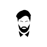 Avatar of a gentleman with a beard and mustache. vector