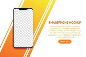smartphone mock up landing page vector