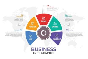 business infographic element template, step process template vector