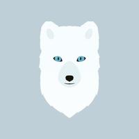 Portrait of the arctic fox. Vector illustration of a wild animal.