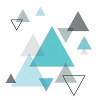 Fondo escandinavo abstracto de triángulos azules. vector