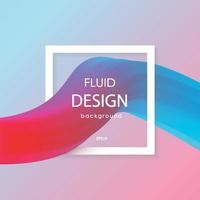 Abstract 3d liquid colorful shapes. Liquid color paths. Modern visual communication poster design. vector