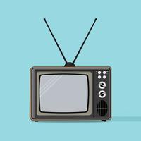 Televisión clásica retro vintage, perfecta para proyectos de diseño. vector