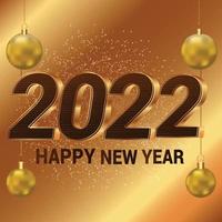 Happy new year golden celebration card vector