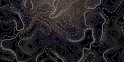 Abstract background with golden topographic contour. vector