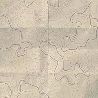 Vector abstract topographic line map. Topography background with aged paper effect.