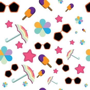 summer vibes pattern, perfect for background vector