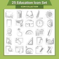 conjunto de iconos de educación vector