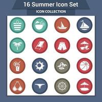 Summer beach items collection vector